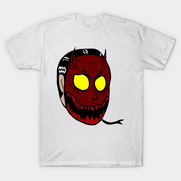 Oni Mask - Graphic Tee T-Shirt by Vortexspace